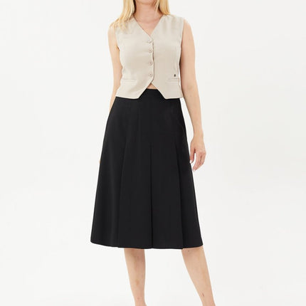 A - Line Flare Midi Skirt - G - Line