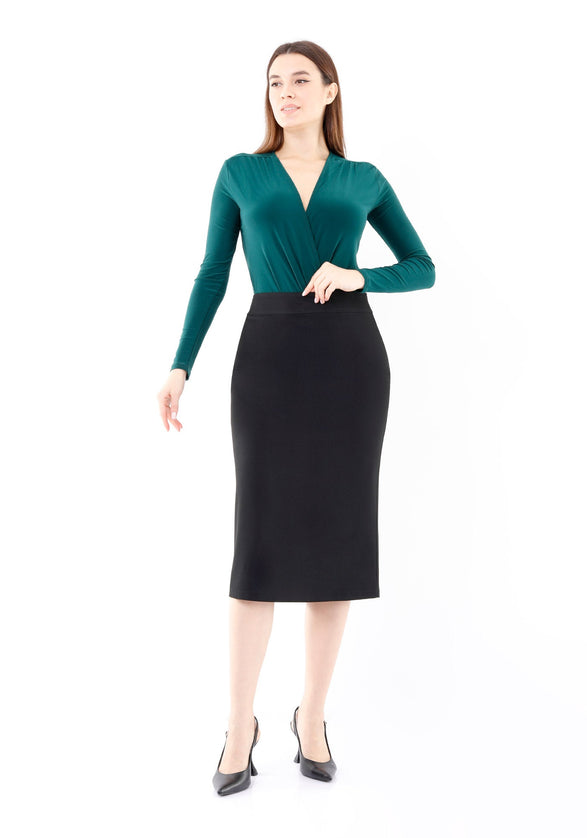 Back Vented Midi Pencil Skirt - G-Line G-Line