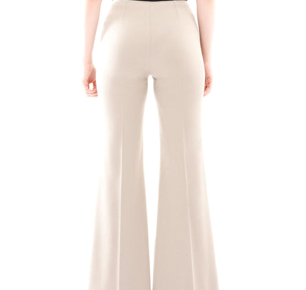 Women's Beige Bootcut Pants - High Waisted Flare Leggings G-Line