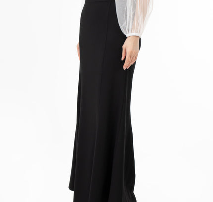 Black Fishtail Maxi Skirt | Regular & Plus Size - G-Line