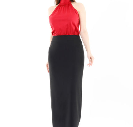 Black Maxi Back Slitted Pencil Skirt - G-Line