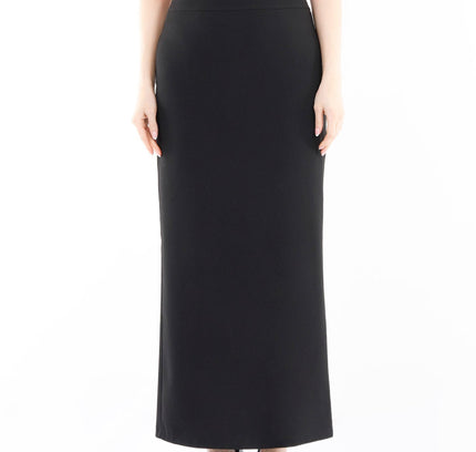 Black Maxi Back Slitted Pencil Skirt - G-Line