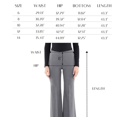 Bootcut Pants - High Waisted Flare Trousers - G-Line - G-Line