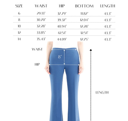 Bootcut Pants - High Waisted Flare Trousers - G-Line