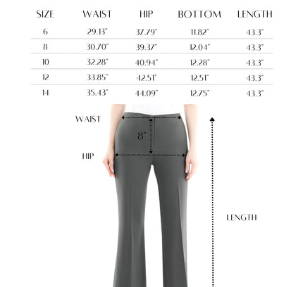 Bootcut Pants - High Waisted Flare Trousers - G-Line - G-Line