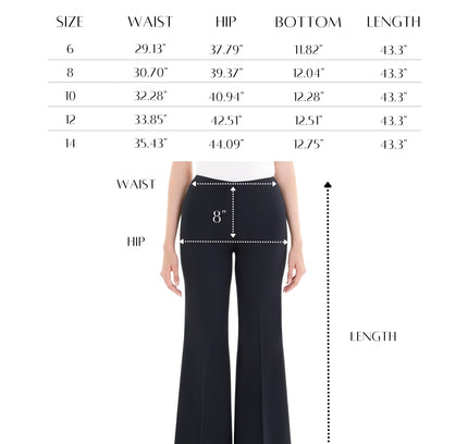 Bootcut Pants - High Waisted Flare Trousers - G-Line