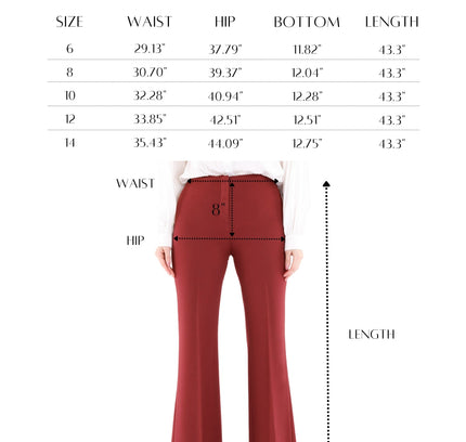 Bootcut Pants - High Waisted Flare Trousers - G-Line - G-Line