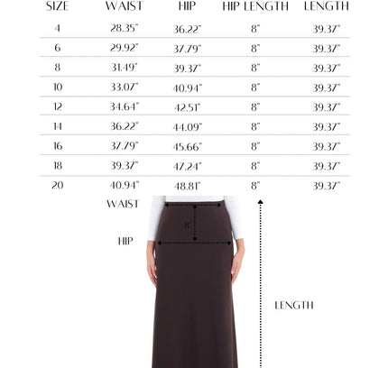 Brown A-Line Style Comfy Maxi Dress Skirt - G-Line