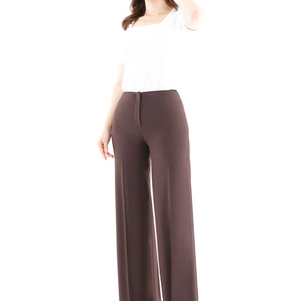 Brown Wide - Leg Pants for a Sleek and Stylish Look - G - Line