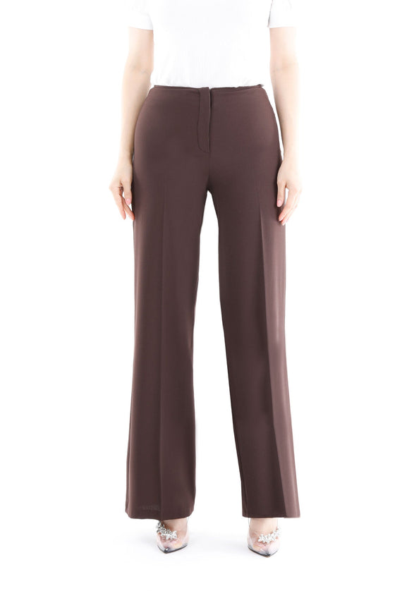 Brown Wide - Leg Pants for a Sleek and Stylish Look - G - Line