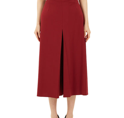 Burgundy Cropped Palazzo Pants - G - Line