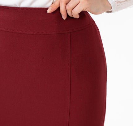 Burgundy Fishtail Maxi Skirt | Regular & Plus Size - G - Line