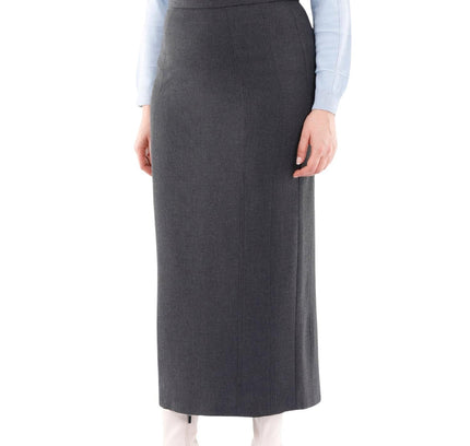 Charcoal Ankle Length Plus Size Back Split Maxi Skirt - G - Line