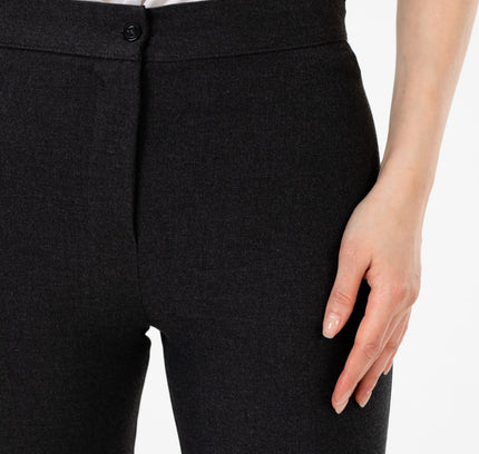 Charcoal High Waist Slim Fit Stretchy Skinny Work Pants - G - Line