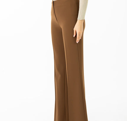 Copper Bootcut Pants - High Waisted Flare Trousers - G - Line