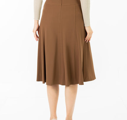 Cupric Eight Gore Calf Length Midi Skirt for Every Occasion - G - Line