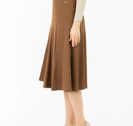 Cupric Eight Gore Calf Length Midi Skirt for Every Occasion - G - Line