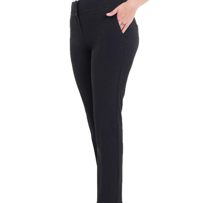 Dress Pants High Waist Straight Leg Black Pants - G - Line