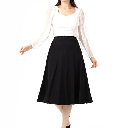 Eight Gore Calf Length Midi Skirt for Every Occasion - G - Line