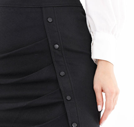 Elegant Slit Side High Waist Pencil Midi Skirt - G - Line