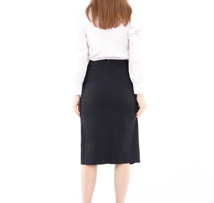 Elegant Slit Side High Waist Pencil Midi Skirt - G - Line