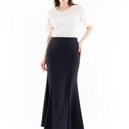 Fishtail Maxi Skirt (Available in Plus Size 4 - 20) | Solid Bodycon Mermaid Skirt, Elegant High Waist Maxi Skirt - G - Line