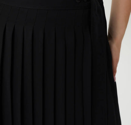 Flared Pleated Modern Elegant Below The Knee Skirt for Women - G - Line