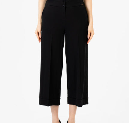 G - Line Black Wide Leg Cropped Pants - G - Line