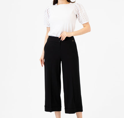 G - Line Black Wide Leg Cropped Pants - G - Line