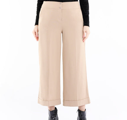 G - Line Camel Wide Leg Cropped Pants - G - Line