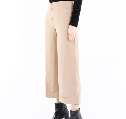 G - Line Camel Wide Leg Cropped Pants - G - Line