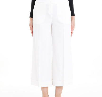 G - Line Ecru Wide Leg Cropped Pants - G - Line