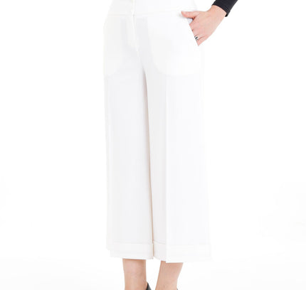 G - Line Ecru Wide Leg Cropped Pants - G - Line