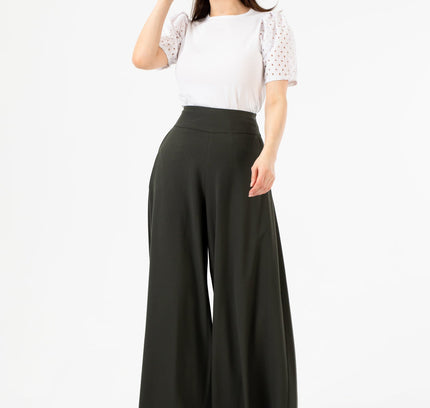 G - Line High Waisted Khaki Palazzo Pants - G - Line