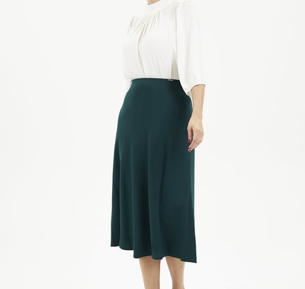 Green A - Line Midi Skirts - G - Line