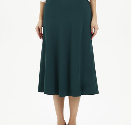 Green A - Line Midi Skirts - G - Line