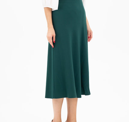 Green A - Line Midi Skirts - G - Line