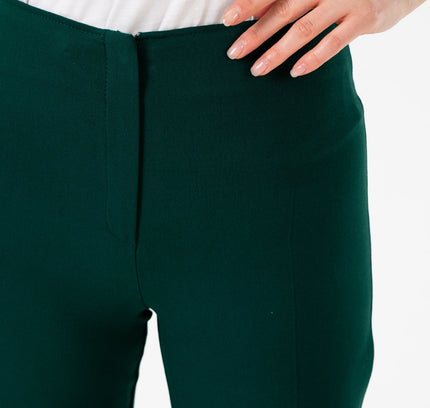 Green Bootcut Pants - High Waisted Flare Trousers - G - Line