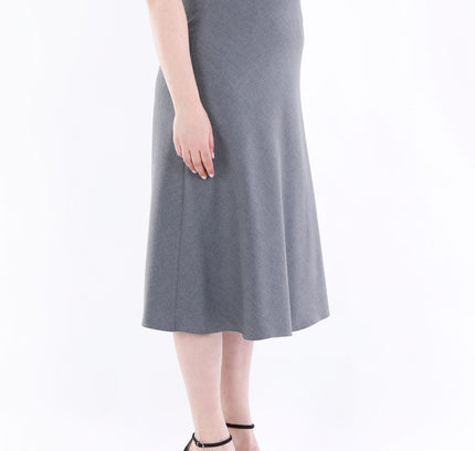 Grey A - Line Midi Skirts - G - Line