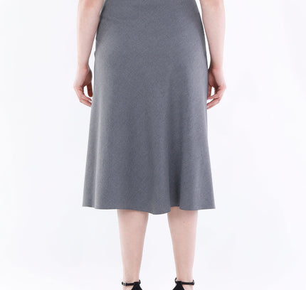 Grey A - Line Midi Skirts - G - Line