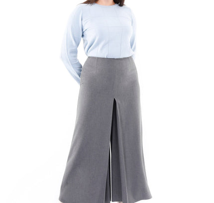 Grey High Waisted Palazzo Pants - G - Line