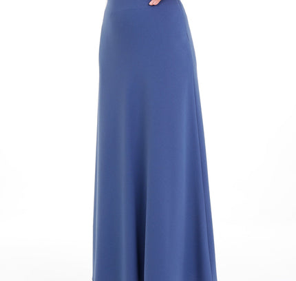 Indigo A - Line Style Comfy Maxi Dress Skirt - G - Line