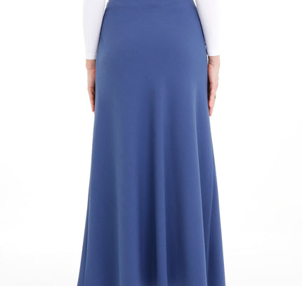 Indigo A - Line Style Comfy Maxi Dress Skirt - G - Line