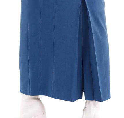 Indigo Ankle Length Plus Size Back Split Maxi Skirt - G - Line