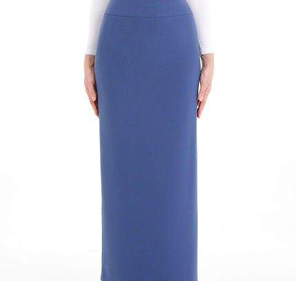 Indigo Maxi Back Slitted Pencil Skirt - G - Line