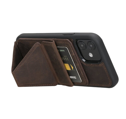 iPhone 12 / 12 Pro 6.1" Leather Maggy Stand Case - G - Line