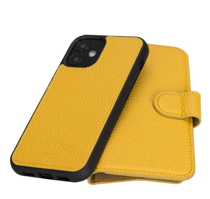 iPhone 12 Mini 5.4" Leather Magnetic Detachable Wallet Case - G - Line