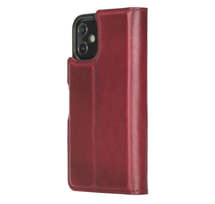 iPhone 12 Mini 5.4" Leather Magnetic Detachable Wallet Case - G - Line