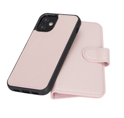 iPhone 12 Mini 5.4" Leather Magnetic Detachable Wallet Case - G - Line