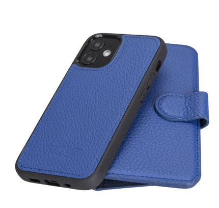 iPhone 12 Mini 5.4" Leather Magnetic Detachable Wallet Case - G - Line